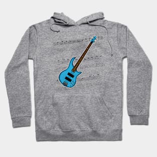 Bass Guitar Tab Bassist Music Notation Musician (Blue) Hoodie